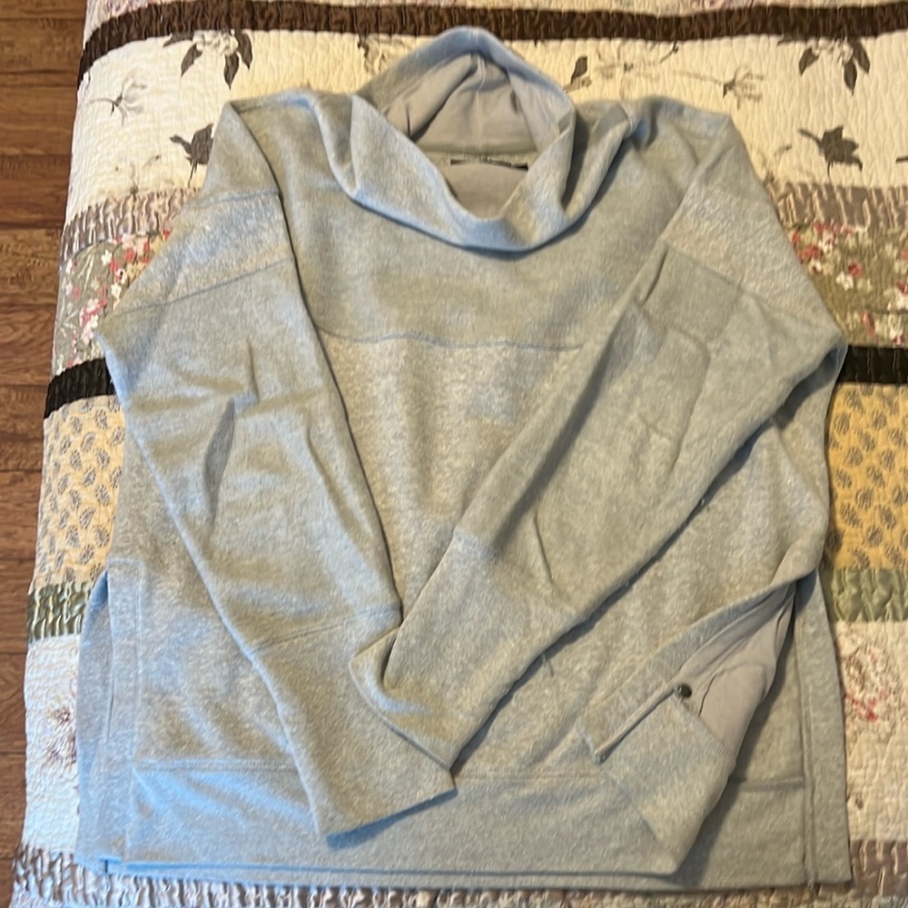 prAna gray cowl neck pullover